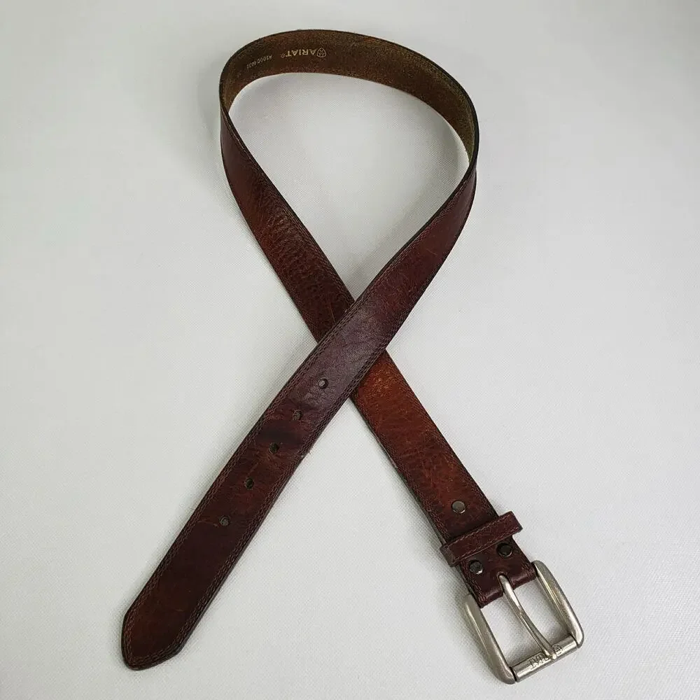 Ariat Western Style Men's Genuine Leather Brown Belt Size 38
